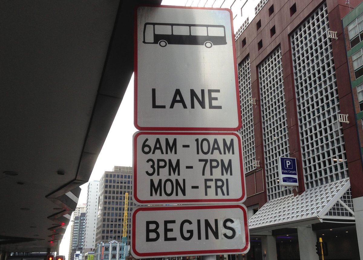 bus lane begins