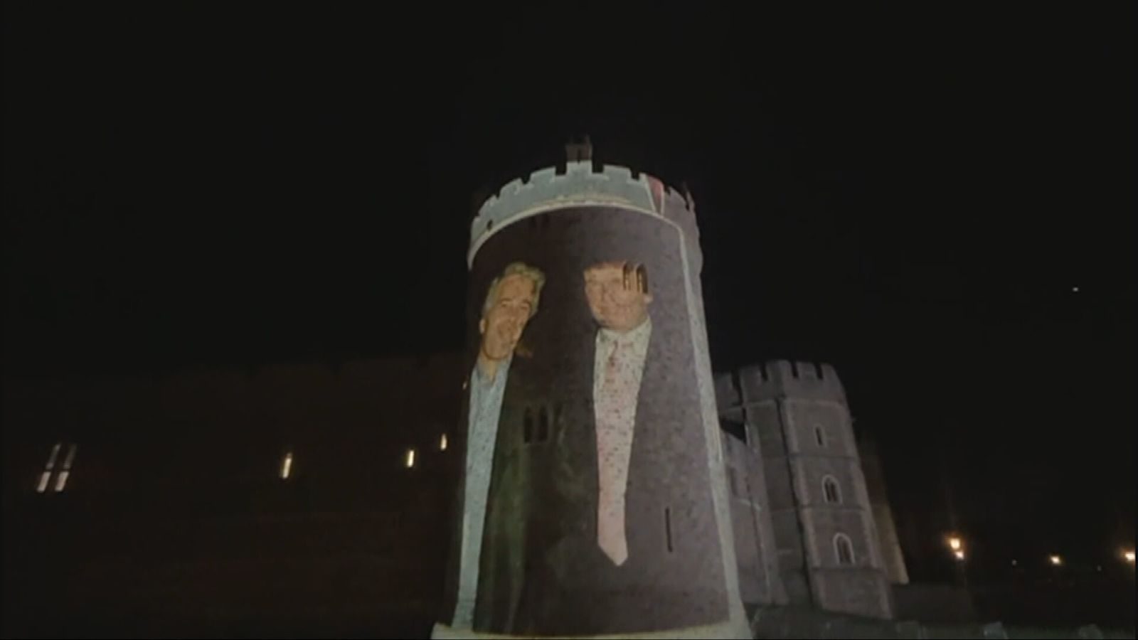 four arrested after images of trump, epstein shown at windsor castle